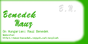benedek mauz business card